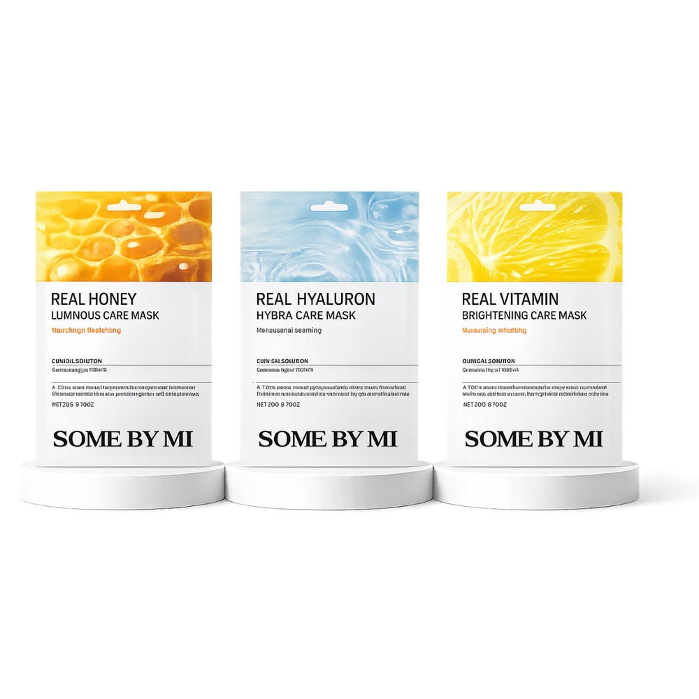 Three Masks. One Radiant Glow.